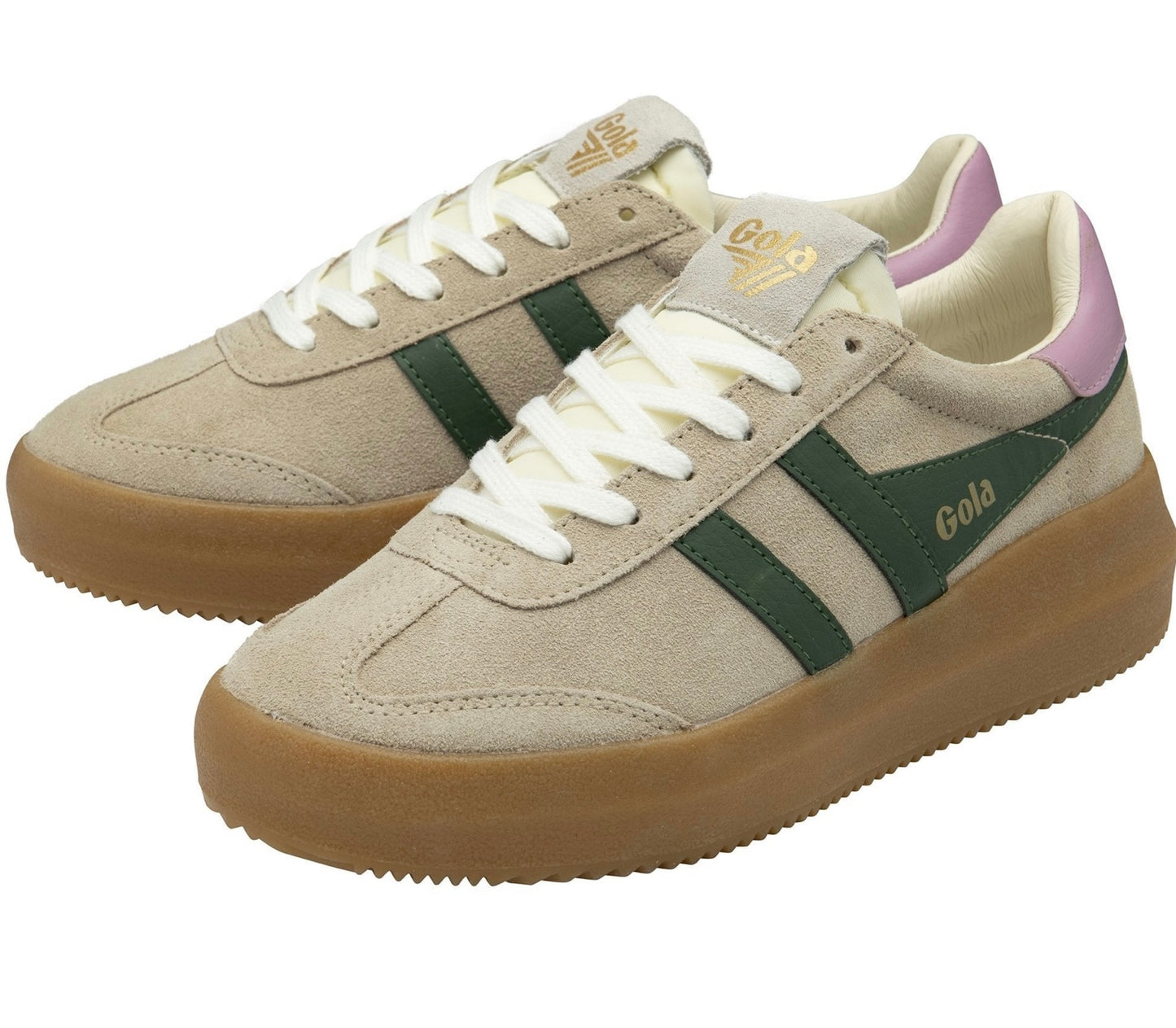 Gola Womens Athena Trainer Bone/Evergreen/Candy/Gum