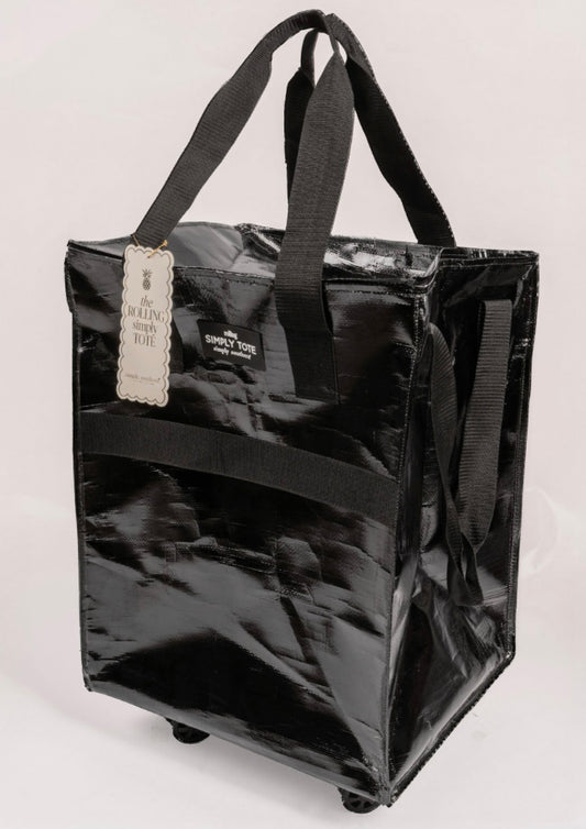 Black Roll Tote By Simply Southern