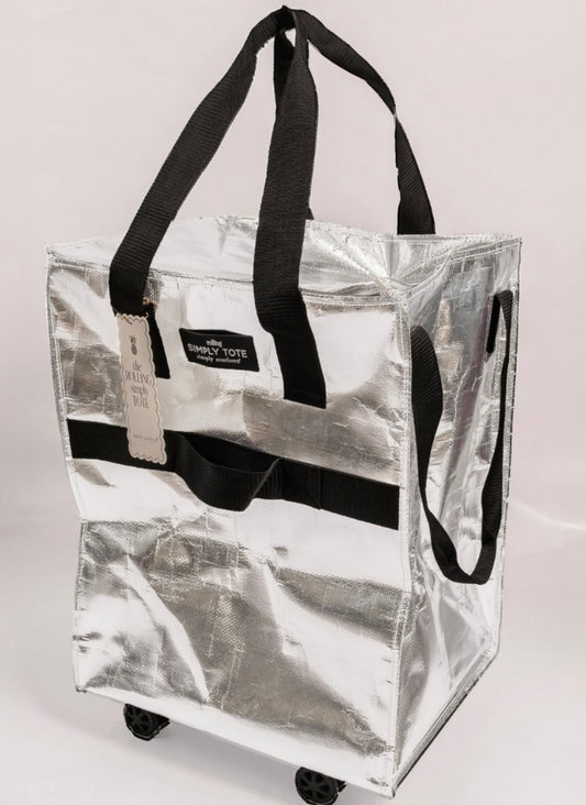 Silver Roll Tote By Simply Southern