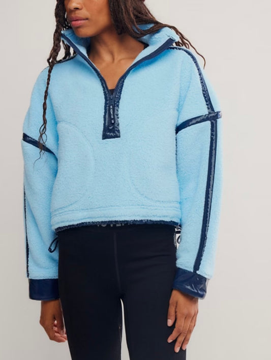 Mountain High Shine 1/2 Zip Bright Blue Combo