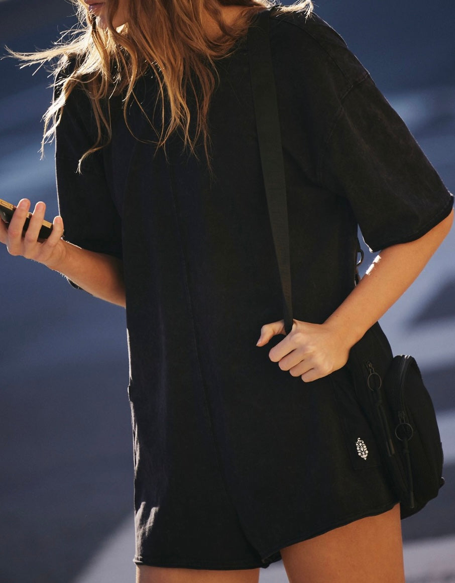 Hot Shot Tee Romper Black