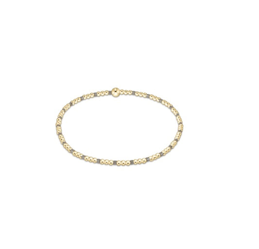 Hope Sincerity Pattern 2mm Bead Bracelet - Milkshake
