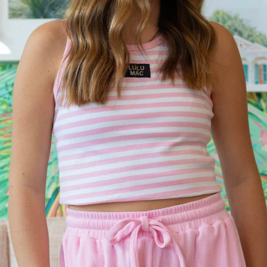 LuLu Mac Light Pink Striped Tank