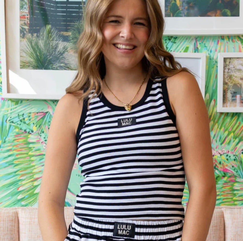 LuLu Mac Black Striped Tank