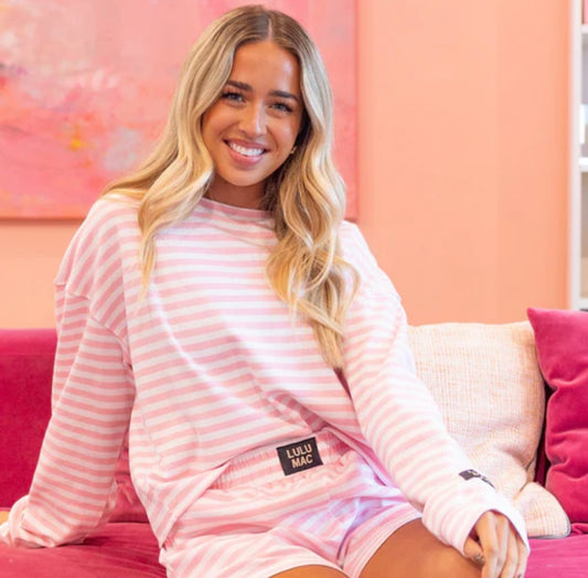 LuLu Mac Striped Top Light Pink
