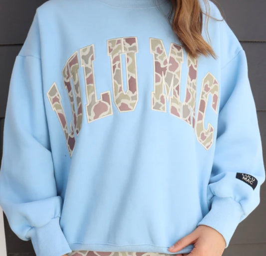 Light Blue Camo LuLu Mac Sweatshirt