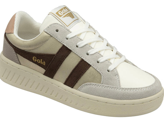 Gola Womens Superslam Blaze Trainer Gold/Dark Brown/Cameo