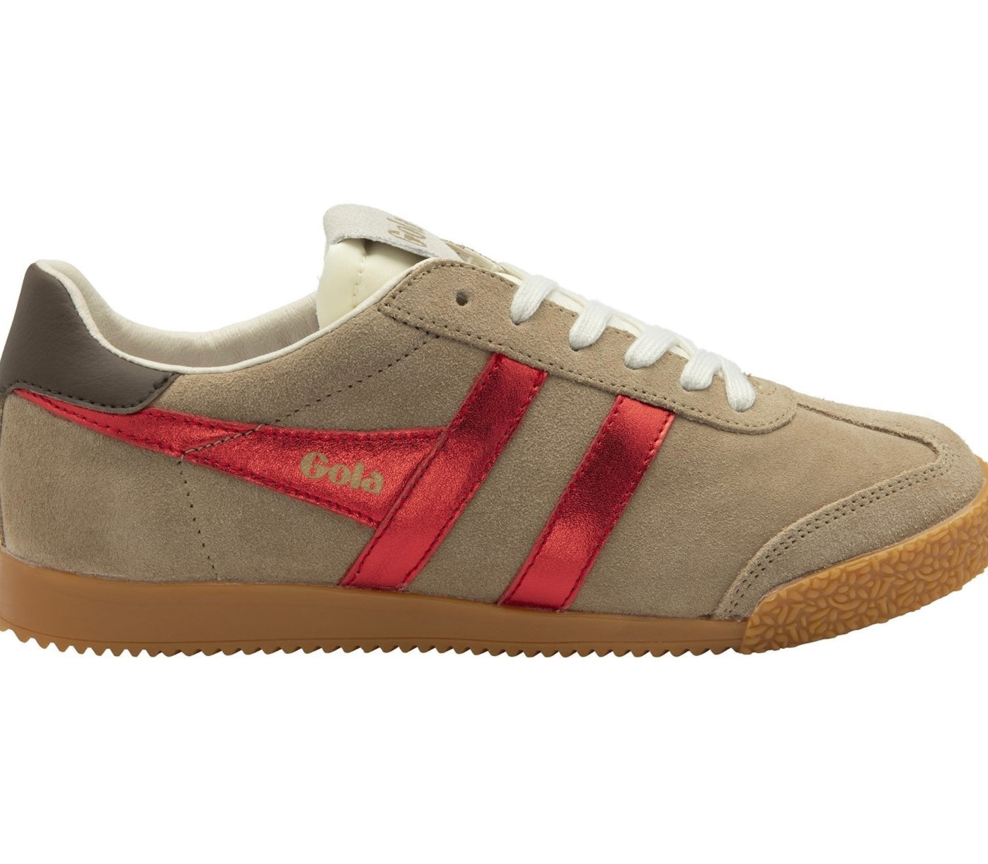 Gola Womens Glitz Trainer Light Caramel/Red/Dark Brown