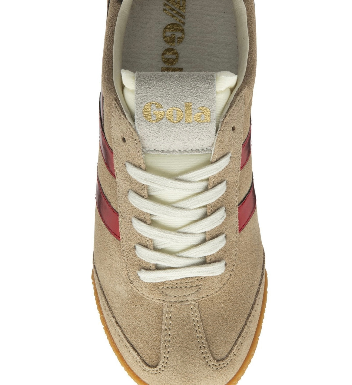 Gola Womens Glitz Trainer Light Caramel/Red/Dark Brown