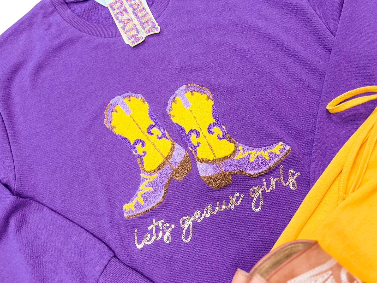 Let’s Geaux Girls Sequin Sweatshirt