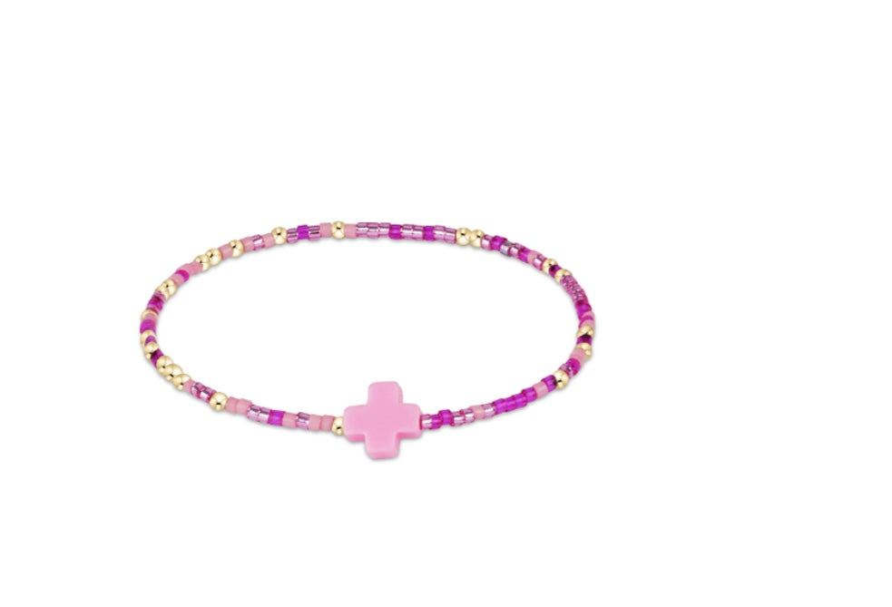 egirl Hope Unwritten Signature Cross Bracelet - Back To the Fuchsia