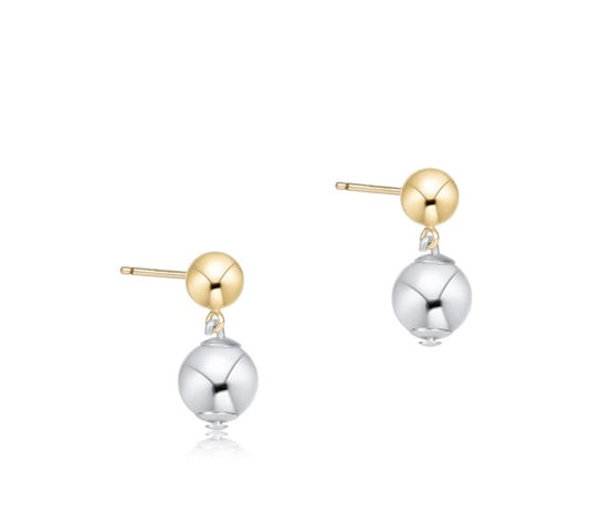 Classic 10mm Ball Drop Stud - Mixed Metal