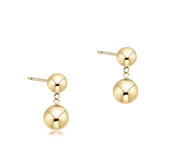 Classic 10mm Ball Drop Stud - Gold