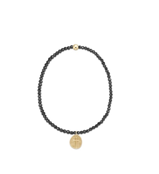 Faceted Hematite 2mm Bead Bracelet - Inspire Small