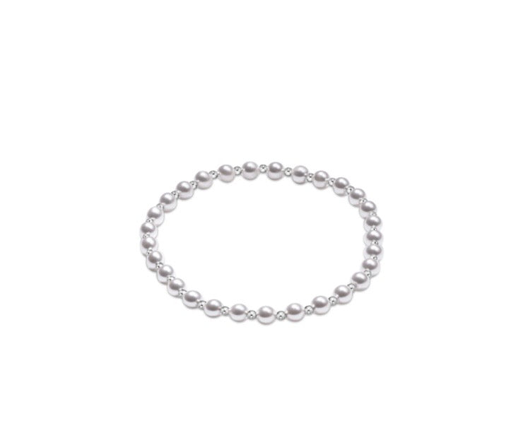 Classic Grateful Pattern Sterling 4mm Bead Bracelet