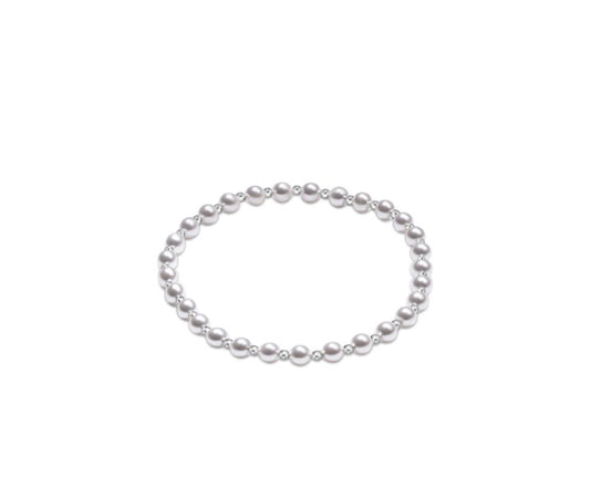 Classic Grateful Pattern Sterling 4mm Bead Bracelet