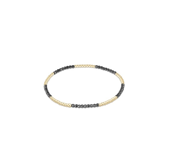 Blissful Pattern 2mm Bead Bracelet - Silver FaceteD