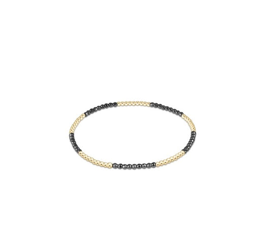 Blissful Pattern 2mm Bead Bracelet - Silver FaceteD