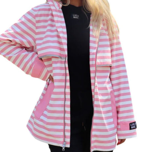 LuLu Mac Pink Stripe Darby Raincoat