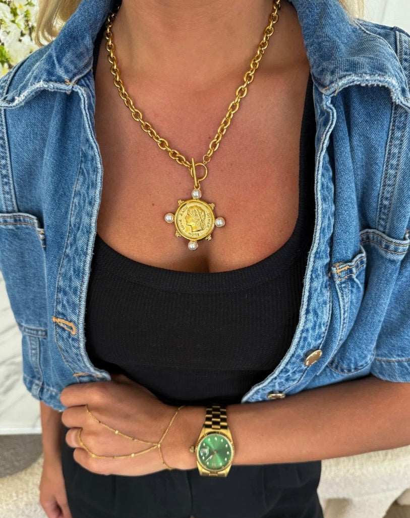 Pearl Coin Necklace