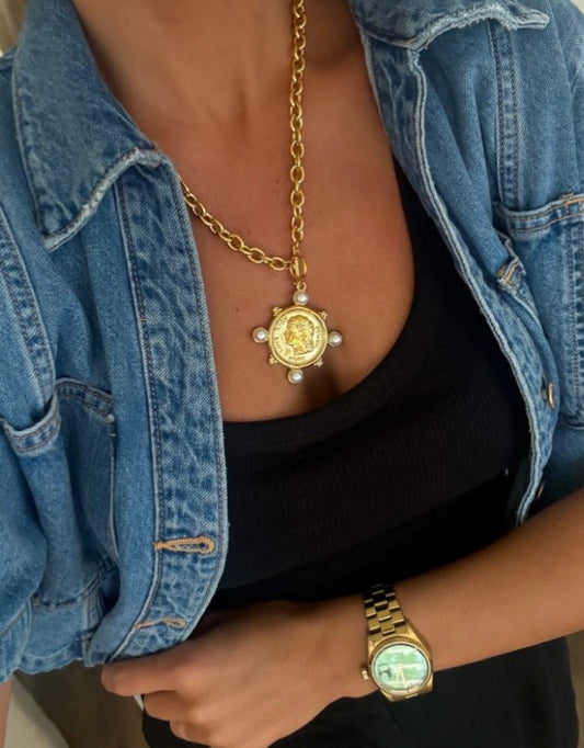 Pearl Coin Necklace