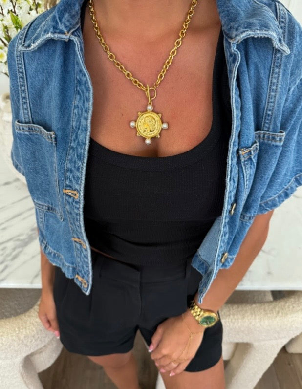 Pearl Coin Necklace