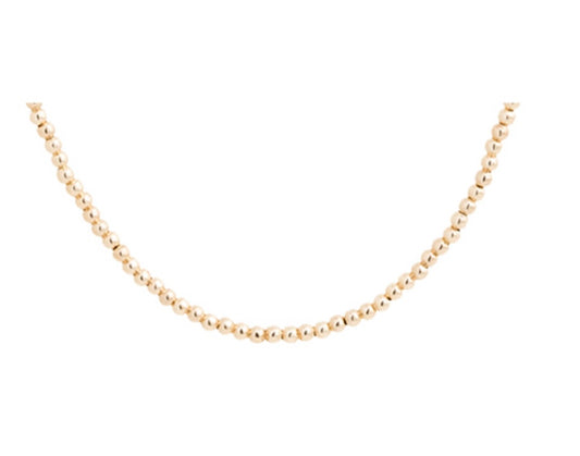 Egirl 14” Choker Classic Gold 2mm Bead