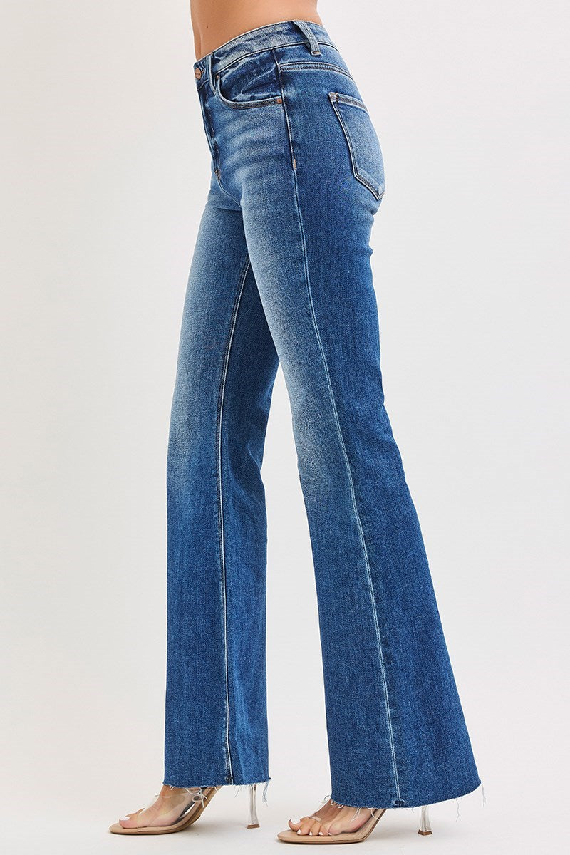 Southside HR Flare Jeans with Raw Cut Hem