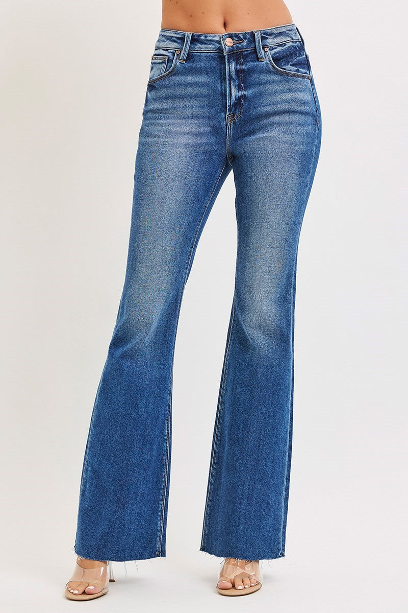 Southside HR Flare Jeans with Raw Cut Hem