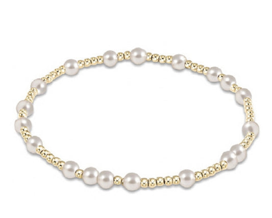 Hope Unwritten 4mm Bead Bracelet - Pearl