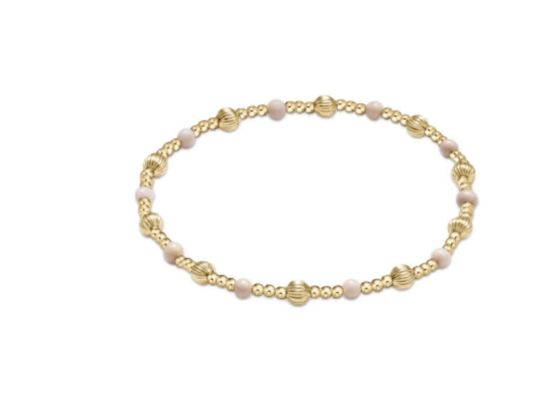 Dignity Sincerity Pattern 4mm Bead Bracelet - Riverstone