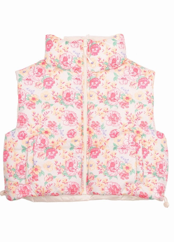 PF Doorbuster #2 Bloom Floral Puffer Vest by Simply Southern
