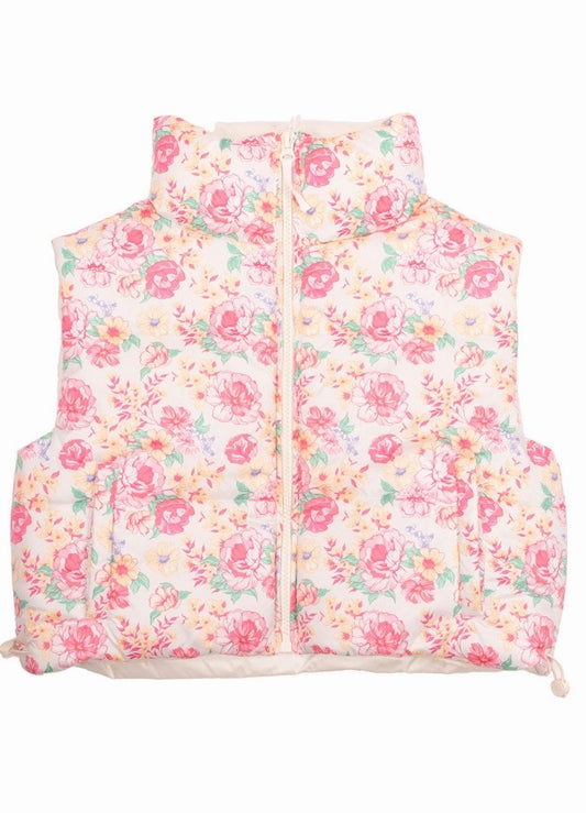 PF Doorbuster #2 Bloom Floral Puffer Vest by Simply Southern