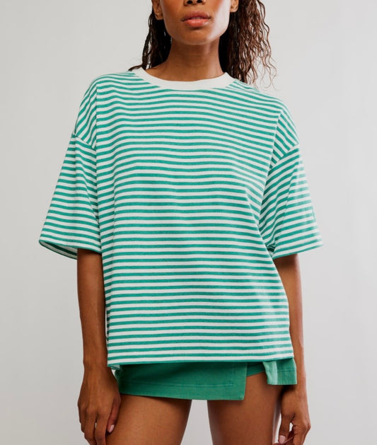 Stripe Tackle Tee Court Stripe Green