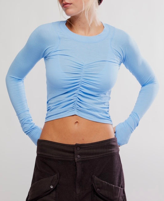 Tempo Ruched Long Sleeve High Dive