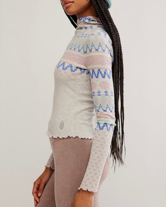 Printed Breathe Easy Printed Layer Plaid Fairisle Titan