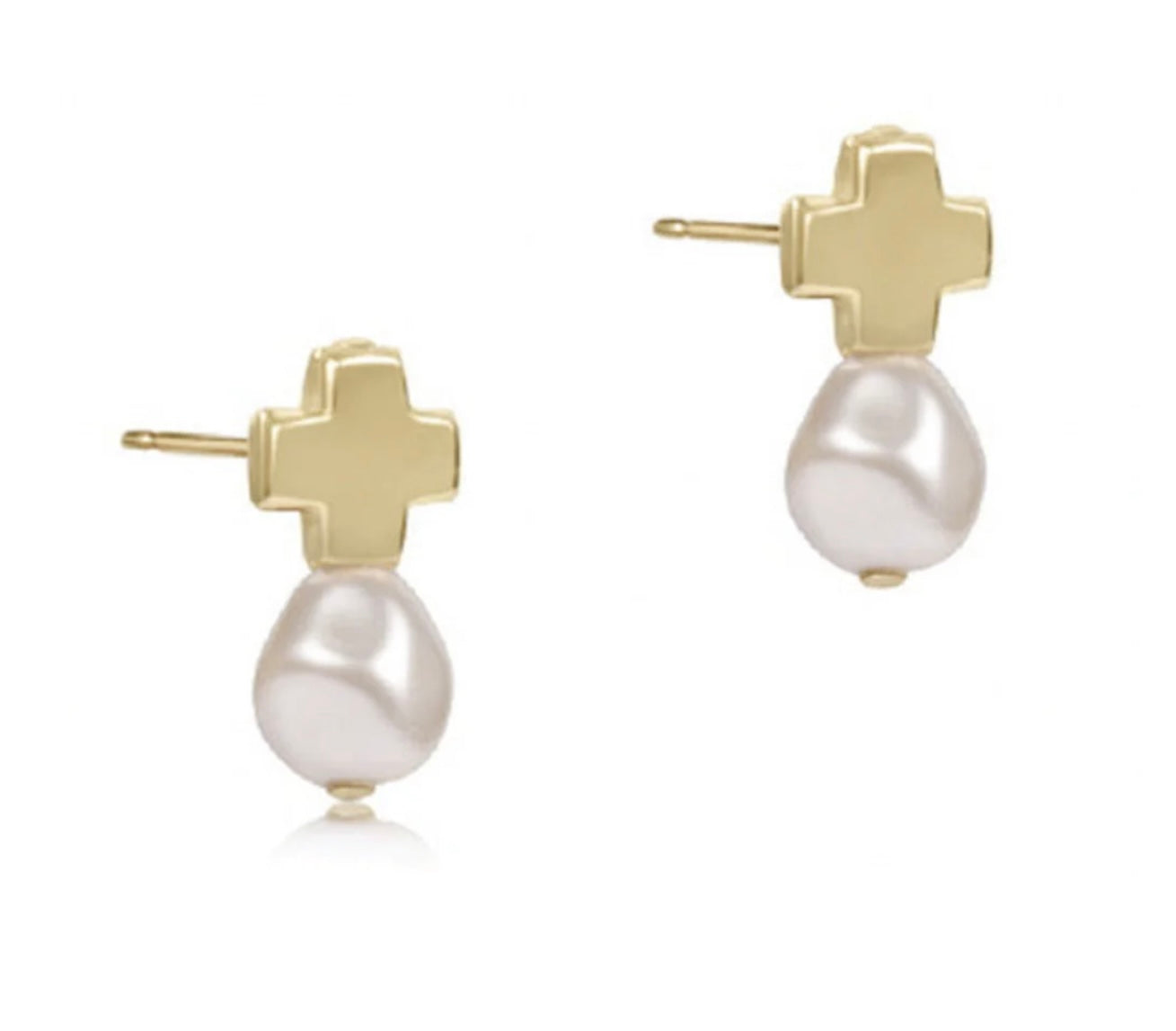 Signature Cross Gold Stud-Pearl