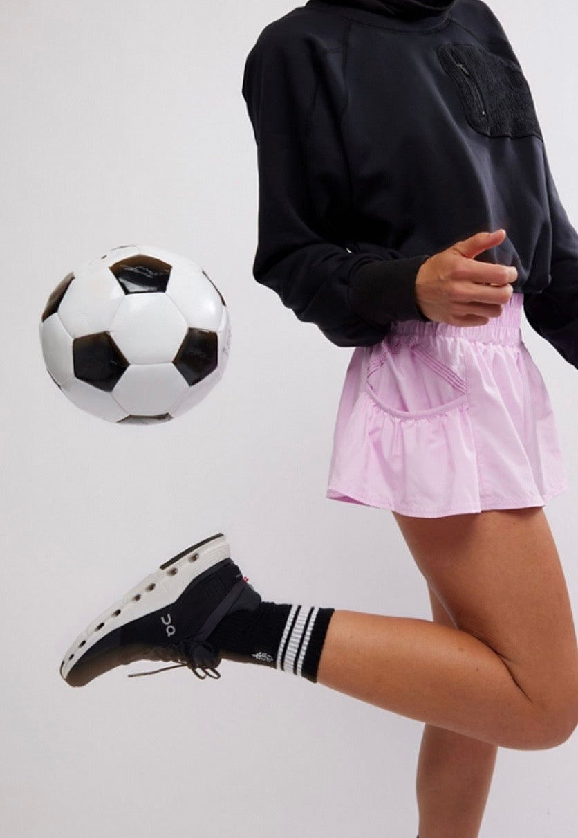 Get Your Flirt On Short Powder Pink