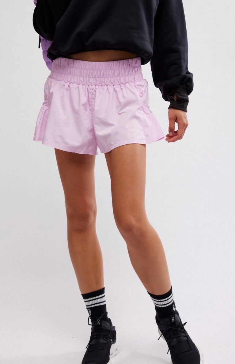 Get Your Flirt On Short Powder Pink