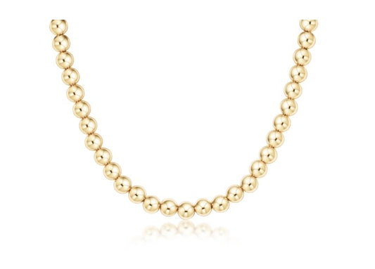 15" Choker Classic Gold 8mm Bead