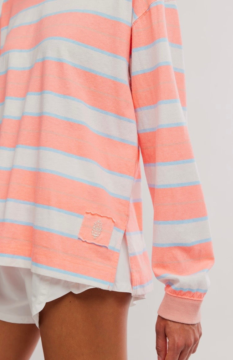 Printed Hustle Layer Neon Coral Combo