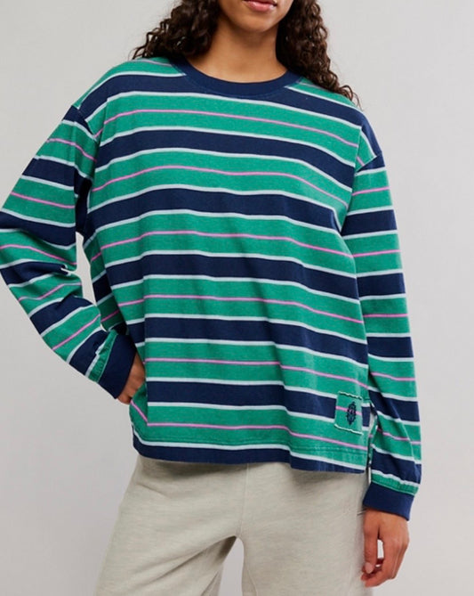 Printed Hustle Layer Navy/Green Glow