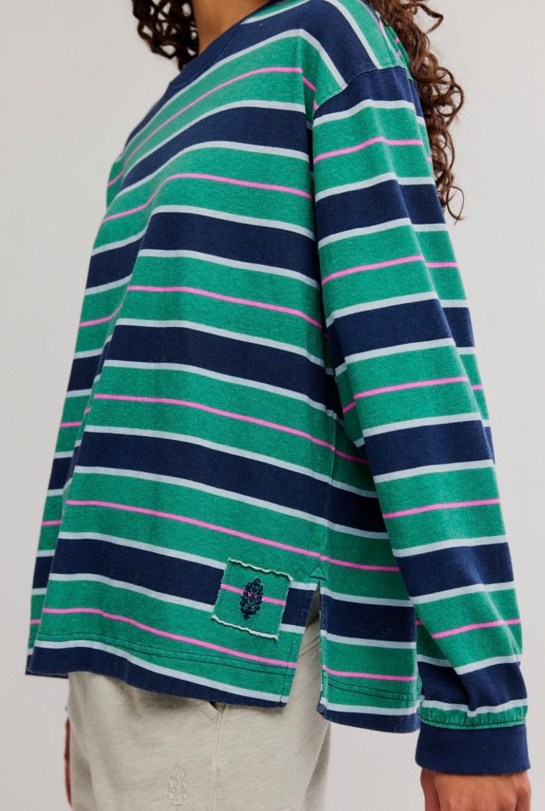 Printed Hustle Layer Navy/Green Glow