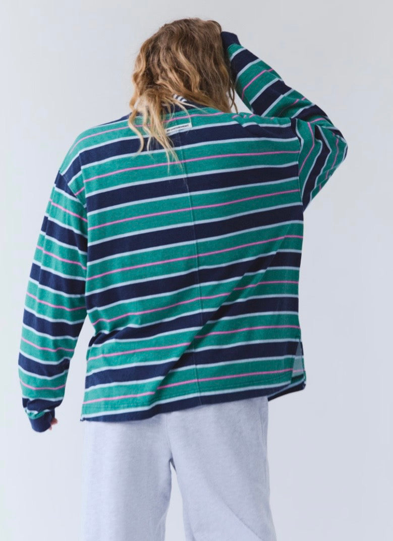 Printed Hustle Layer Navy/Green Glow