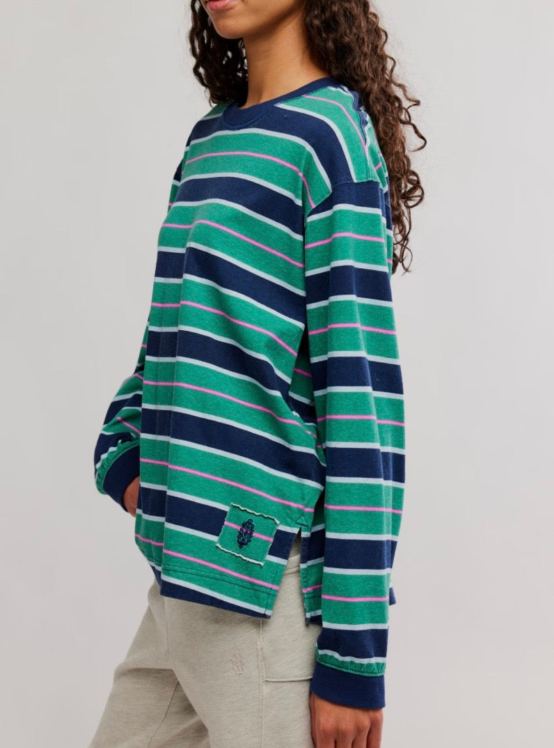 Printed Hustle Layer Navy/Green Glow