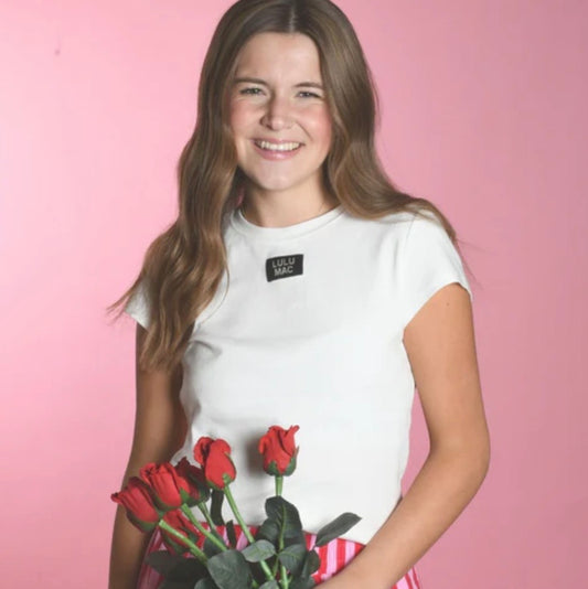 Baby Doll Lulu Mac White SS Top
