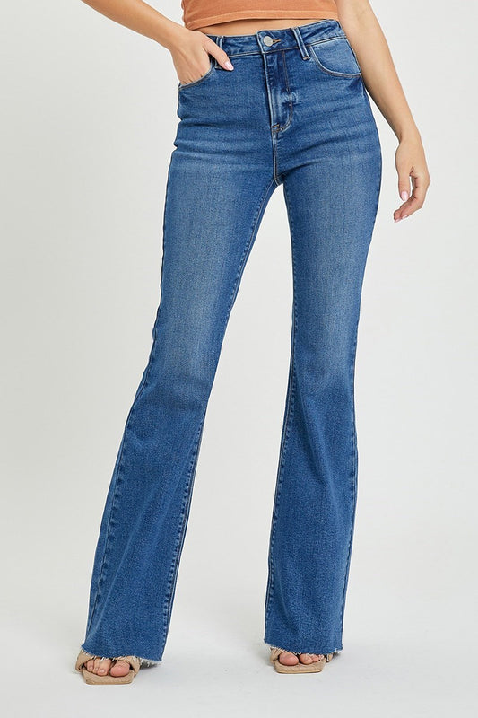 Just Enough Raw Hem Jeans