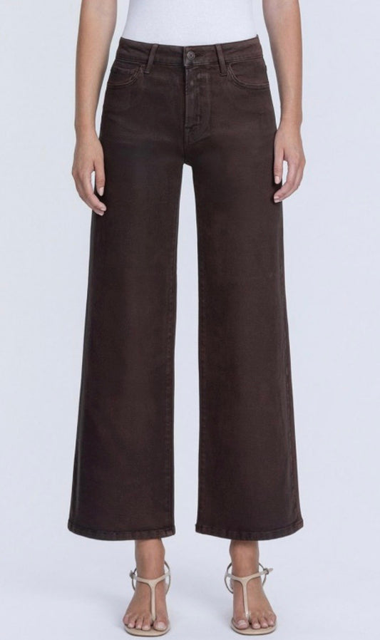 Chicory Coffee HR Wide Leg Jeans