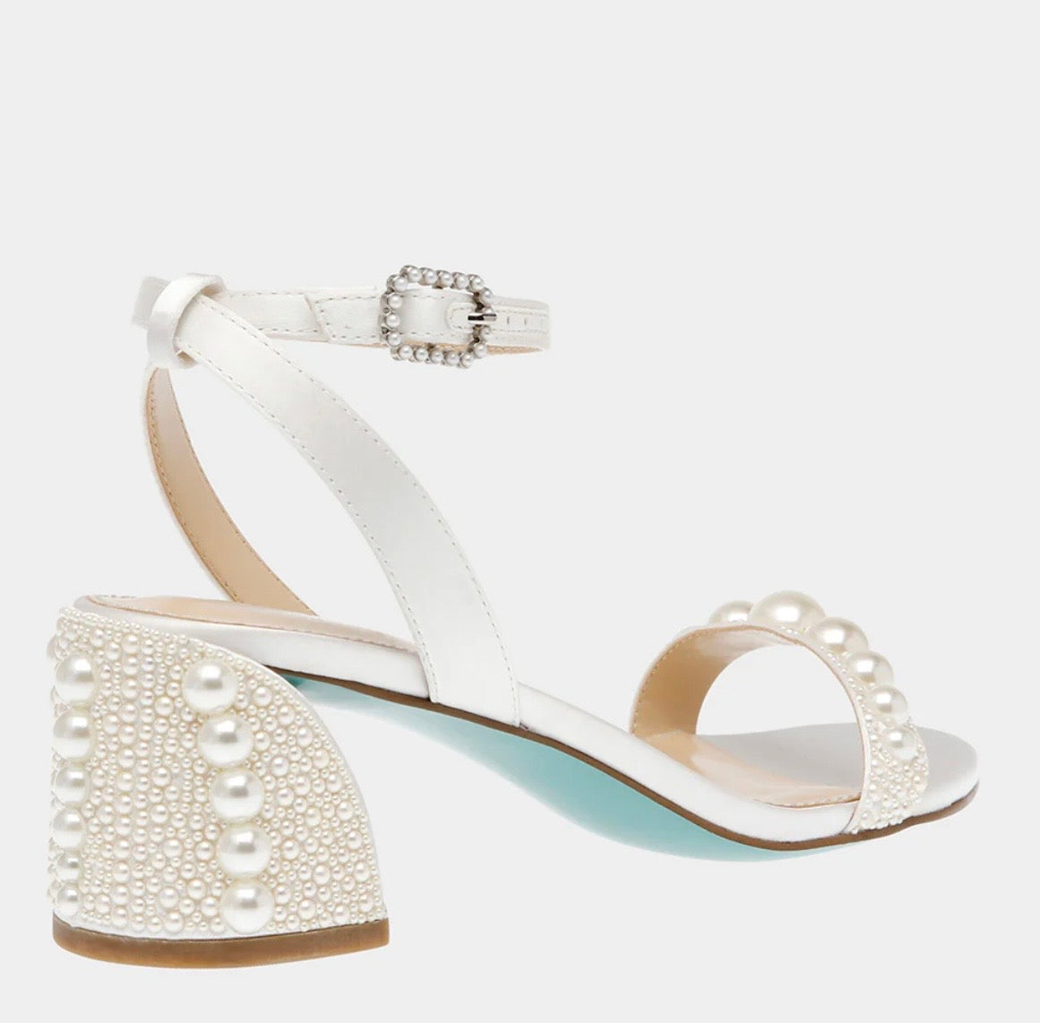 Tina Ivory Pearl Block Heel