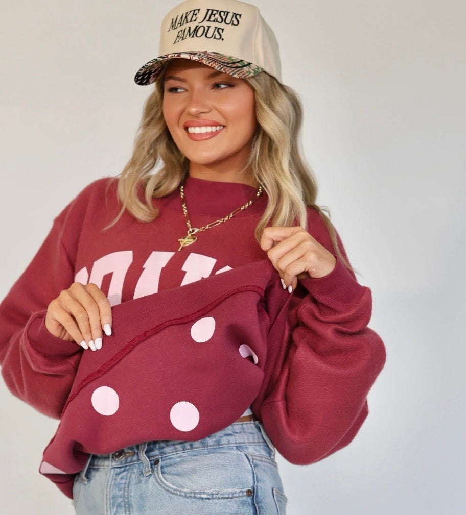 Praise GOD 2 Sided Mock Neck Sweatshirt